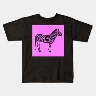 Pink Zebra Print Kids T-Shirt